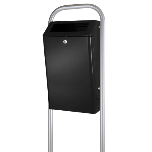 Buitenafvalbak 50L | DutchDesign | Buitengebruik | Zwart Grijs