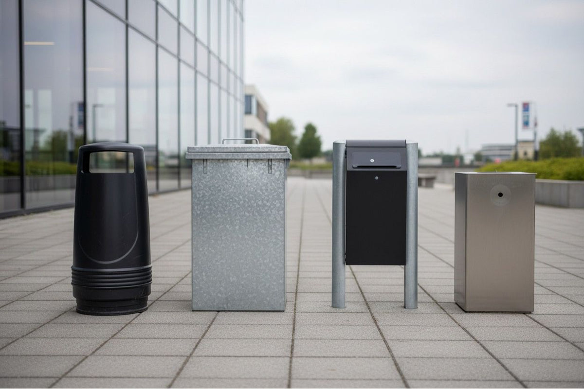 Afvalbak voor buiten: welk materiaal overleeft regen, zon en vandalisme?