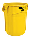 Ronde Brute container 76L | Rubbermaid | Geel