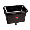 Cube Truck met verende bodem 396L | Rubbermaid | Zwart