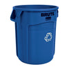 Ronde Brute container 76L | Rubbermaid | Blauw