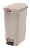 Slim Jim Step On container End Step kunststof 50L | Rubbermaid | Soft-close | Beige