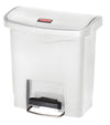 Slim Jim Step On container Front Step kunststof 15L | Rubbermaid | Soft-close | Wit