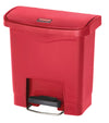 Slim Jim Step On container Front Step kunststof 15L | Rubbermaid | Soft-close | Rood
