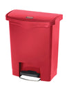 Slim Jim Step On container Front Step kunststof 30L | Rubbermaid | Soft-close | Rood