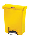 Slim Jim Step On container Front Step kunststof 30L | Rubbermaid | Soft-close | Geel
