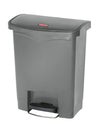 Slim Jim Step On container Front Step kunststof 30L | Rubbermaid | Soft-close | Grijs