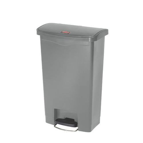 Slim Jim Step On container Front Step kunststof 50L | Rubbermaid | Soft-close | Grijs afbeelding 1