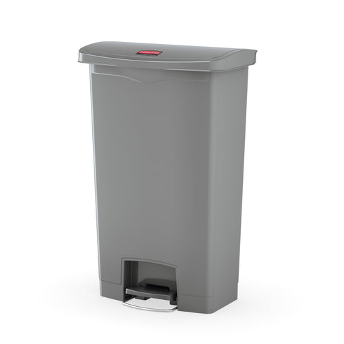 Slim Jim Step On container Front Step kunststof 68L | Rubbermaid | Soft-close | Grijs afbeelding 1