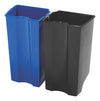 Recycling binnenbakken 2x15L Front StepRubbermaid  | Zwart/Blauw