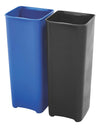 Recycling binnenbakken 2x15L End StepRubbermaid  | Zwart/Blauw