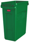 Slim Jim met luchtsleuven 60L | Rubbermaid | Groen
