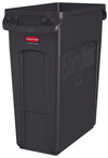 Slim Jim met luchtsleuven 60L | Rubbermaid | Bruin
