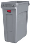 Slim Jim met luchtsleuven 60L | Rubbermaid | Grijs