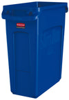 Slim Jim met luchtsleuven 60L | Rubbermaid | Blauw