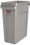 Slim Jim met luchtsleuven 60L | Rubbermaid | Beige