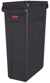 Slim Jim met luchtsleuven 87L | Rubbermaid | Bruin