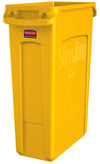 Slim Jim met luchtsleuven 87L | Rubbermaid | Geel