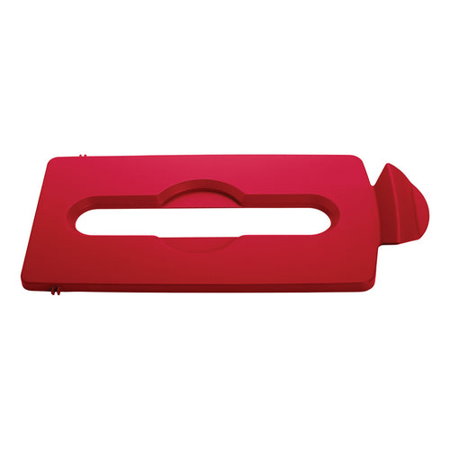 Deksel papier voor Slim Jim Recyclingstation | Rubbermaid | Afvalscheiding | Rood afbeelding 1