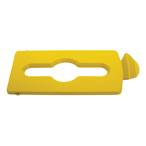 Deksel mixed recycling voor Slim Jim Recyclingstation | Rubbermaid | Afvalscheiding | Geel afbeelding 1
