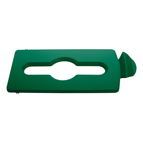 Deksel mixed recycling voor Slim Jim Recyclingstation | Rubbermaid | Afvalscheiding | Groen afbeelding 1