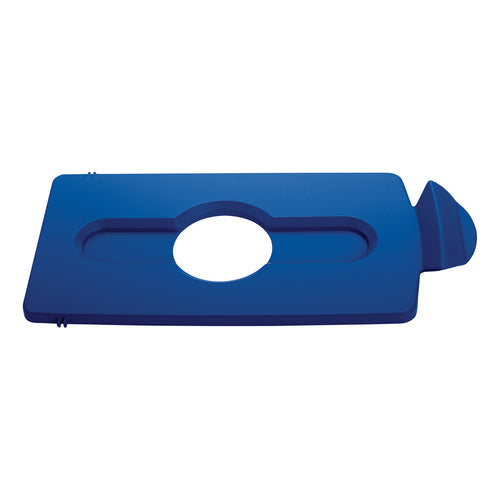 Deksel flessen/blik voor Slim Jim Recyclingstation | Rubbermaid | Afvalscheiding | Blauw afbeelding 1