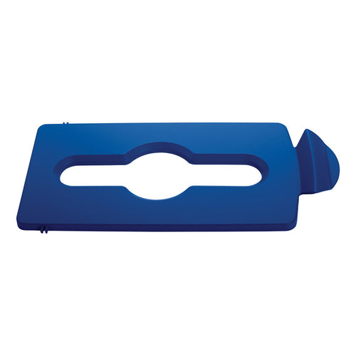 Deksel mixed recycling voor Slim Jim Recyclingstation | Rubbermaid | Afvalscheiding | Blauw afbeelding 1