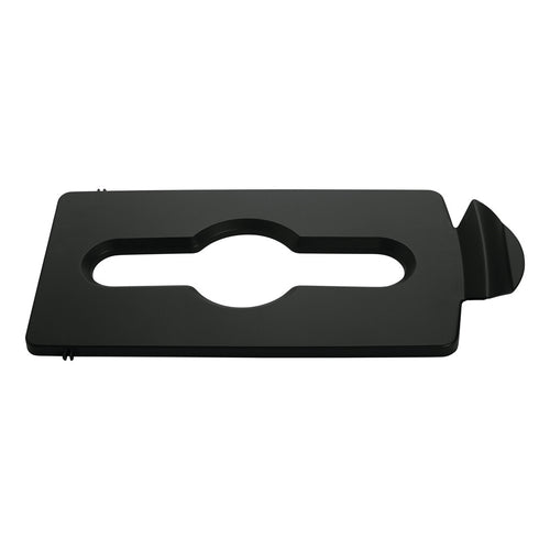 Deksel mixed recycling voor Slim Jim Recyclingstation | Rubbermaid | Afvalscheiding | Zwart afbeelding 1
