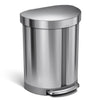 Afvalemmer Half Rond 22+33L | Simplehuman | Zilver