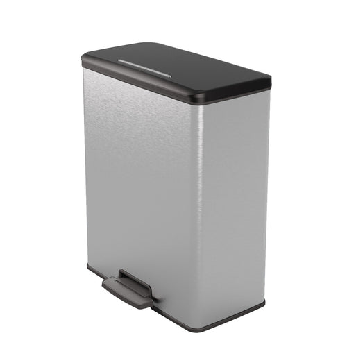 Pedaalemmer Decobin Duo 26+26L | Curver  | Afvalscheiding | Zilver/Zwart afbeelding 1