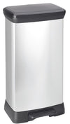 Rechthoekige pedaalemmer Decobin 50L | Curver  | Zilver/Zwart