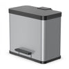 Öko Duo Plus L 17 + 9L | Hailo  | Afvalscheiding | Soft-close | Zilver/Zwart