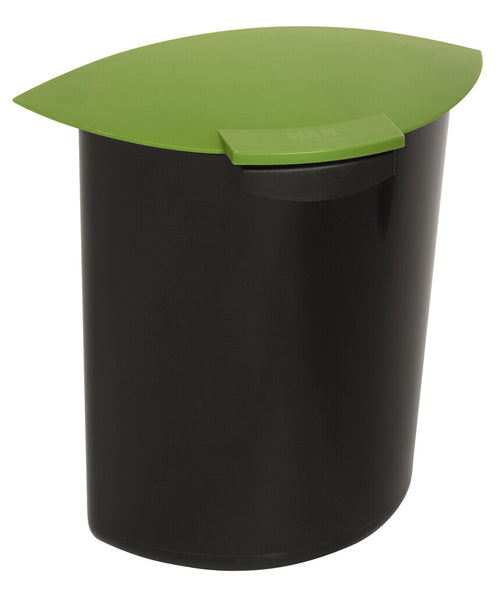 Inzet 6L met deksel A | HAN  | Afvalscheiding | Groen/Zwart afbeelding 1