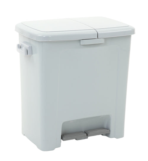 Pedaalemmer Divided Dustbin 25+20L | Afvalscheiding | Grijs afbeelding 1