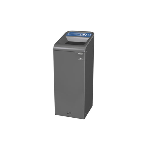 Configure Recyclingstation Plastic BE NL 57L | Rubbermaid  | Antraciet/Blauw afbeelding 1