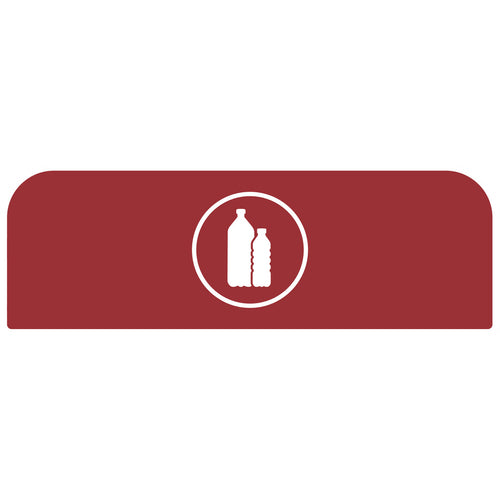 Configure Recyclingstation Paneel Plastic EN 57L | Rubbermaid | Rood afbeelding 1