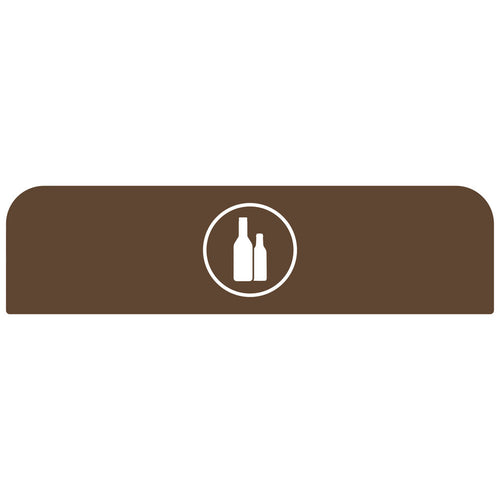 Configure Recyclingstation Paneel Glas NL 125L | Rubbermaid | Bruin afbeelding 1