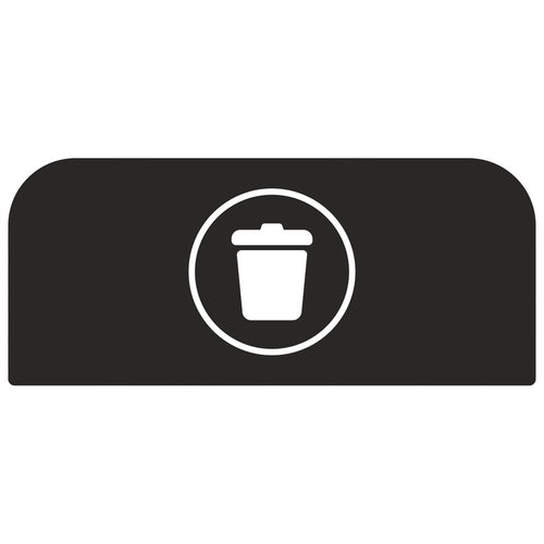 Configure Recyclingstation Paneel Rest 57L | Rubbermaid | Zwart afbeelding 1