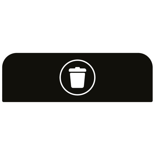Configure Recyclingstation Paneel Rest 87L | Rubbermaid | Zwart afbeelding 1