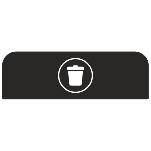 Configure Recyclingstation Paneel Landfill EN 87L | Rubbermaid | Zwart afbeelding 1