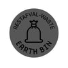 Forex Afvalstroomsticker Rest | EarthBin | Grijs