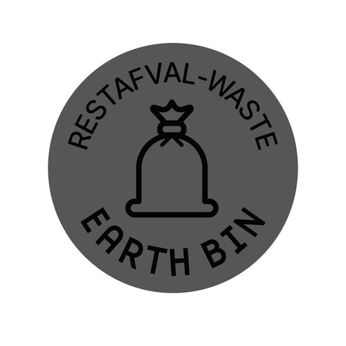 Forex Afvalstroomsticker Rest | EarthBin | Grijs afbeelding 1