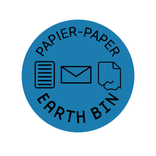 Forex Afvalstroomsticker Papier | Earth Bin | Blauw afbeelding 1
