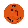 Forex Afvalstroomsticker PD | EarthBin | Oranje