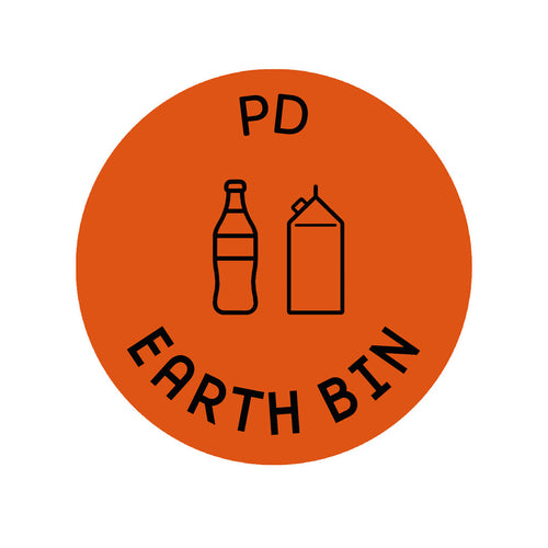 Forex Afvalstroomsticker PD | EarthBin | Oranje afbeelding 1