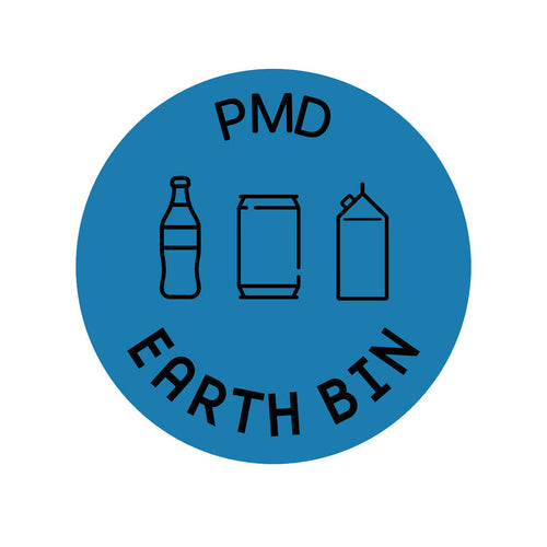 Forex Afvalstroomsticker PMD BE | EarthBin | Blauw afbeelding 1