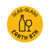 Forex Afvalstroomsticker Glas | EarthBin | Geel