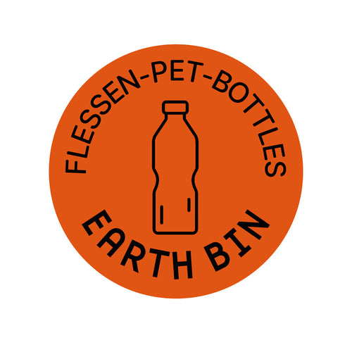 Forex Afvalstroomsticker Flessen | EarthBin | Oranje afbeelding 1