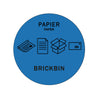 Forex Afvalstroomsticker Papier | BrickBin | Blauw