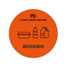 Forex Afvalstroomsticker PD | BrickBin | Oranje